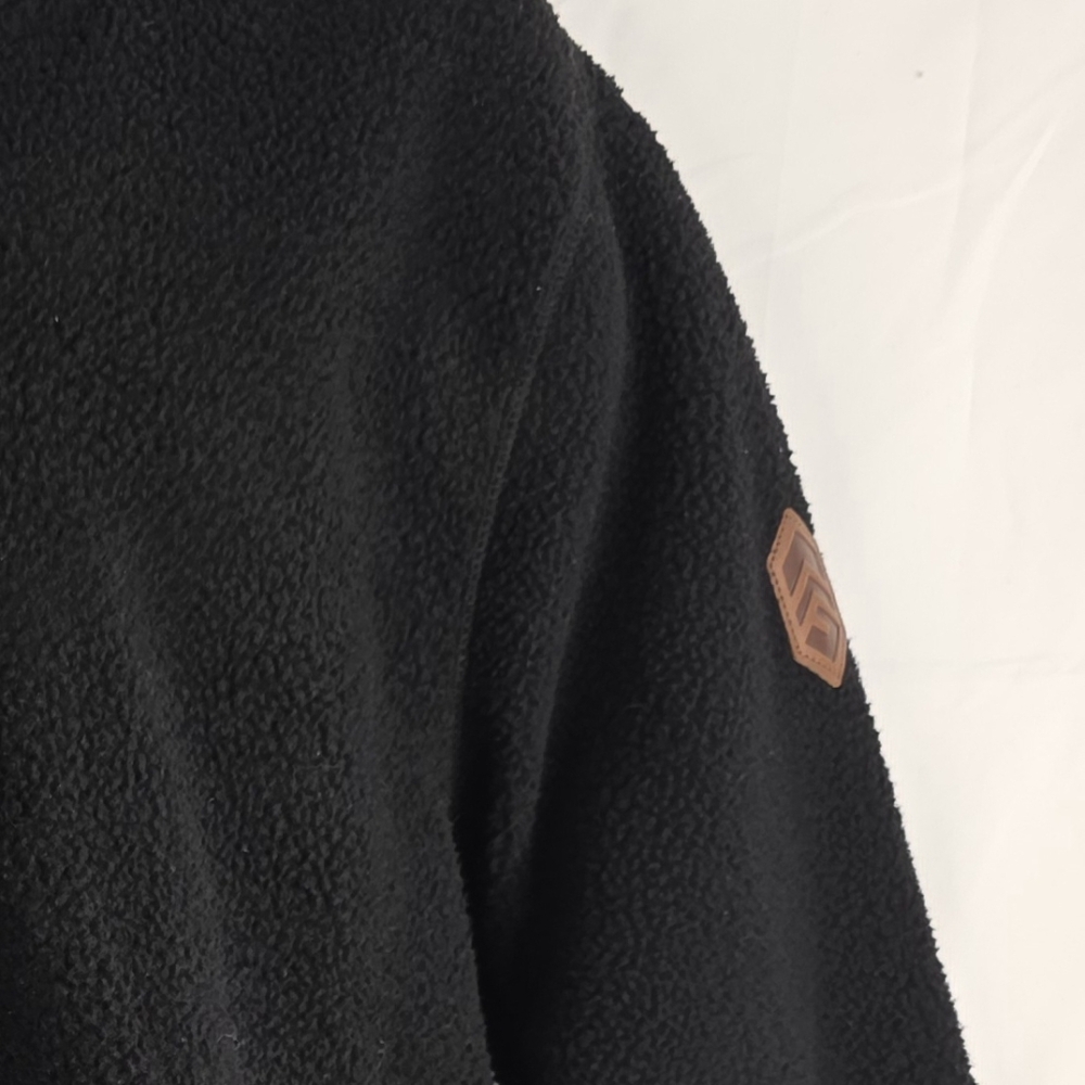 Free Country Black Fleece Zip-Up Jacket Size Large NWT AT-3236 - Picture 4 of 10